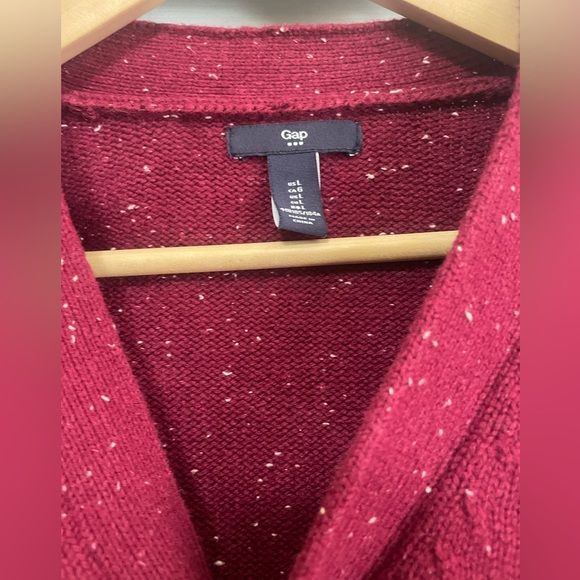 Gap Maroon Speckled Cardigan - Picture 3 of 4